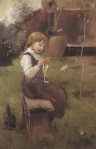 Ιακωβίδης Γεώργιος-Κορίτσι που κάθεται σε παγκάκι