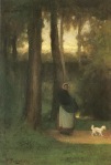 Ιακωβίδης Γεώργιος-Κυρία με σκυλάκι στο δάσος