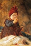 Ιακωβίδης Γεώργιος-Παιδί με μήλο, Girl eating an apple