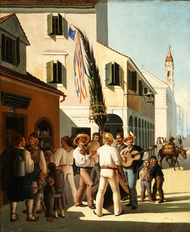 Παχής Χαράλαμπος-Πρωτομαγιά στην Κέρκυρα, π.1875-80